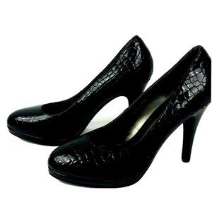 Kadina High Heel Pumps Shoes Women US 6 Embossed Leather Professional Career